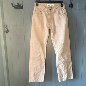 Levi's cream straight leg pants. Says 27, but looks like it would fit a 0/2